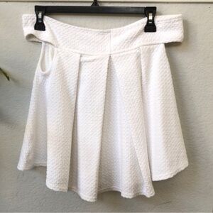 Free People White Preppy Pleated Mini Skirt size XS
